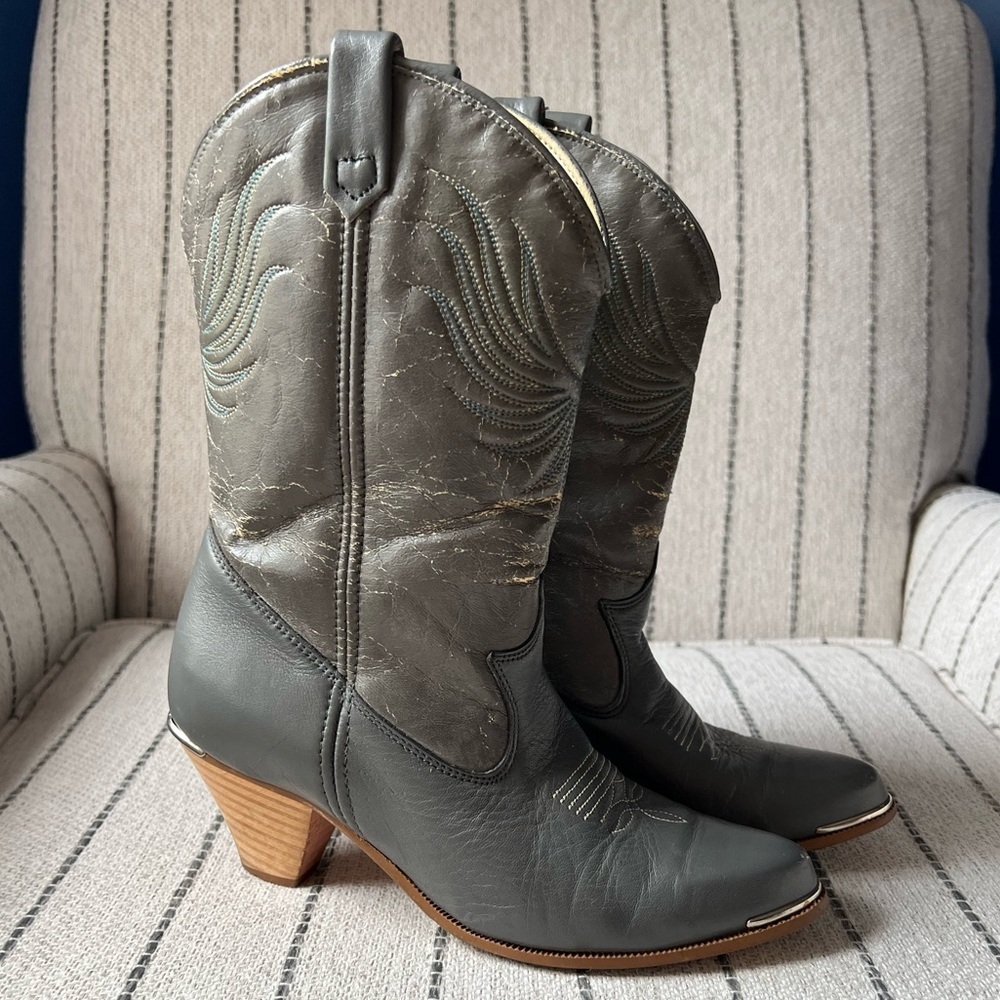 Vintage Gray Women’s Cowgirl Boots by Dingo Western Boots Coastal Cowgirl Boots
